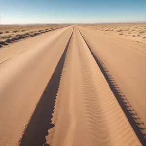 Scenic Desert Dunes Under Sun's Heat