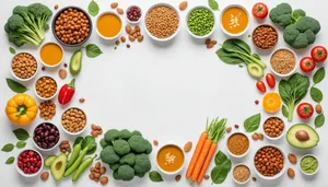 Fresh Healthy Veggie Lunch Salad with Fruit