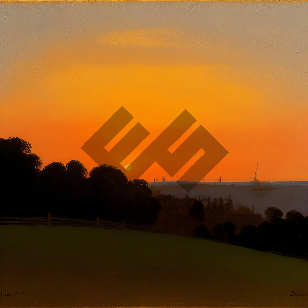 Picture of Serene Sunset Over Beach Horizon