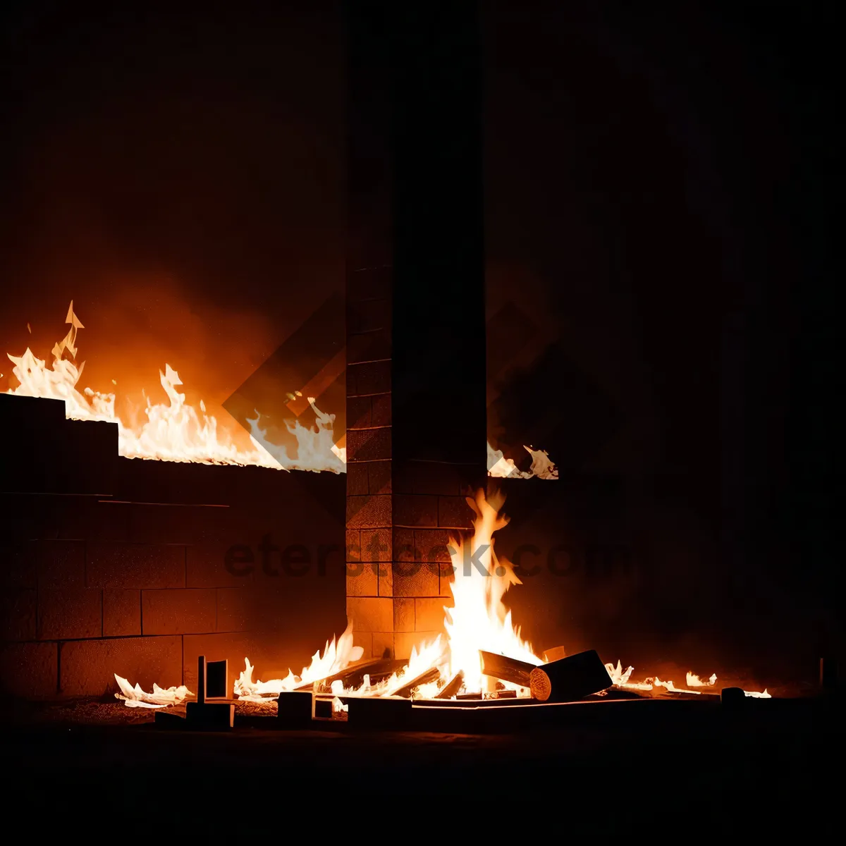 Picture of Sizzling Space Shuttle Ignites Fiery Blaze