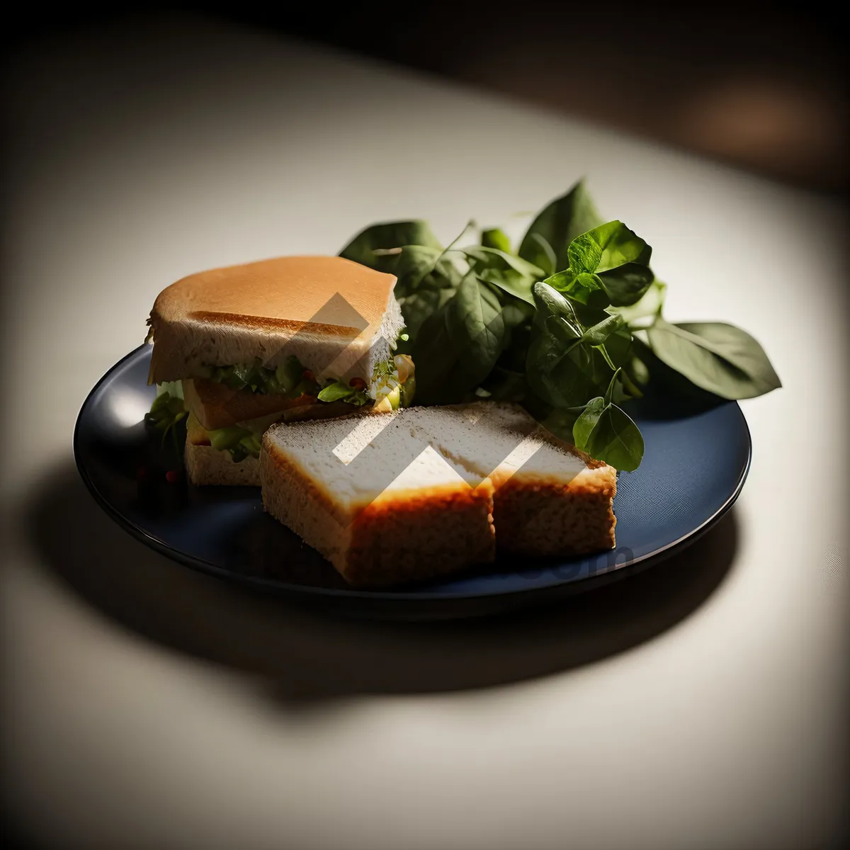 Picture of Healthy gourmet plate with fresh vegetables and cheese.