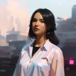 Smiling businesswoman in trench coat with stethoscope