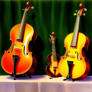 Melodic Strings: Guitar, Violin, Cello - Musical Performance