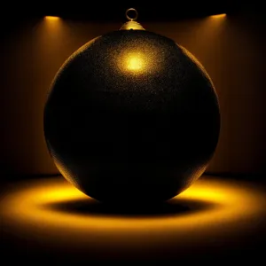 Festive Gold Glass Ball Ornament for Winter Celebration