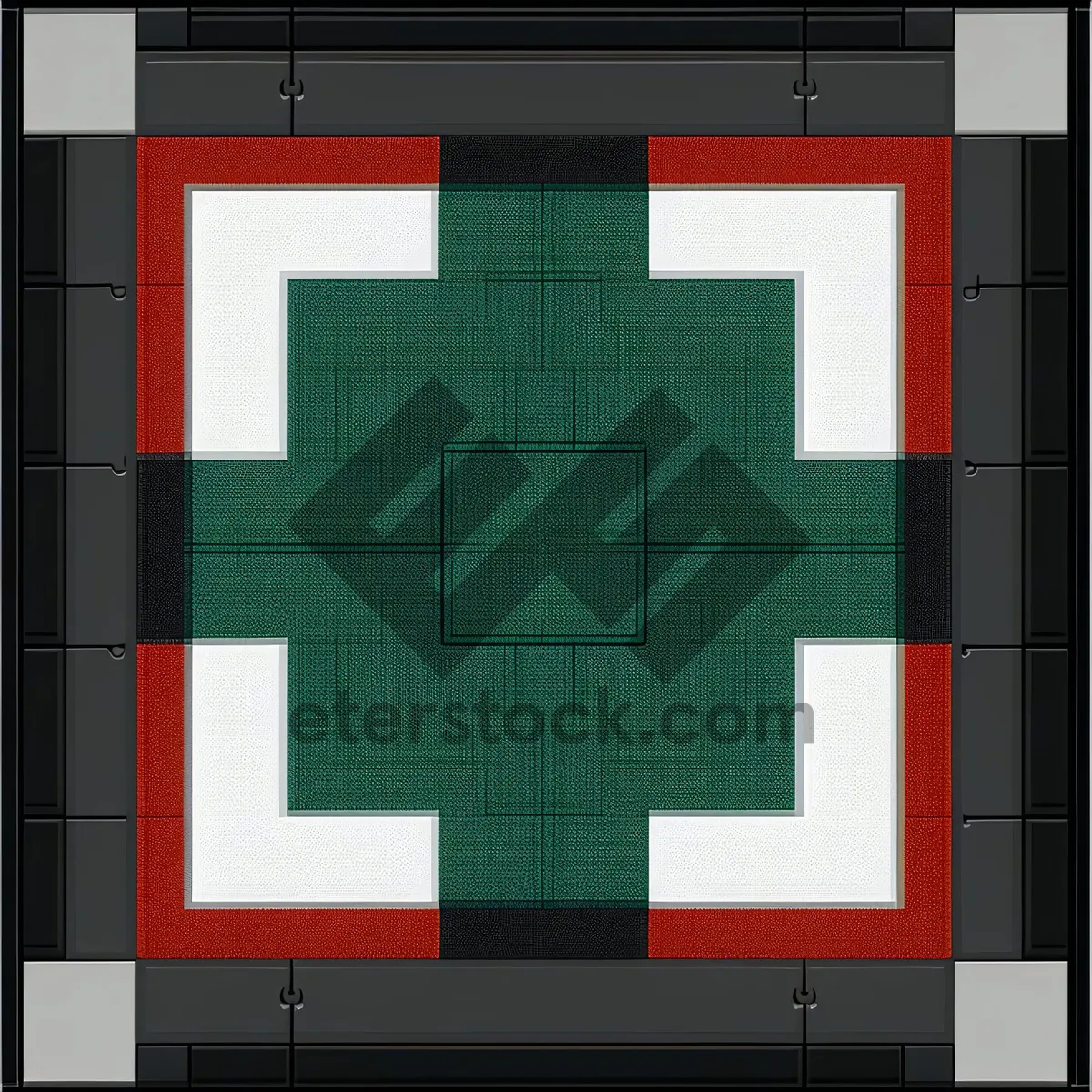 Picture of Square Mosaic Scoreboard Design - Patterned Tile Art