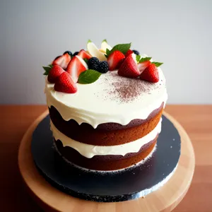 Delicious Berry Chocolate Cake onto Vanilla Mint Trifle