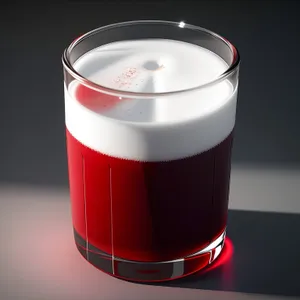 Refreshing Red Wine Cocktail in Glass