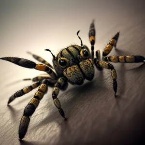 Wild Predator in Black: Intense Garden Spider