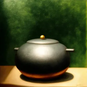 Traditional Chinese Teapot with Lid and Handle