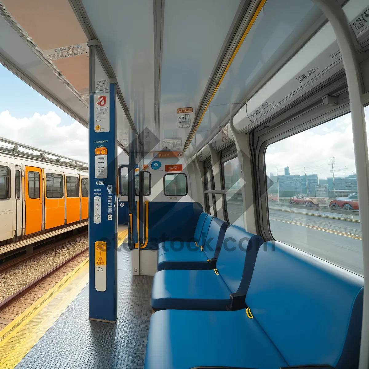 Picture of Modern urban subway train at city station