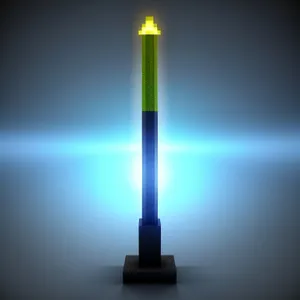 Laser Beam Illuminating Wax Candle in Chimney