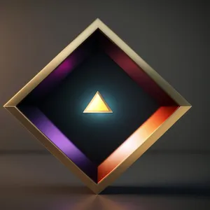Gemstone Glass Sign, 3D Solid Icon