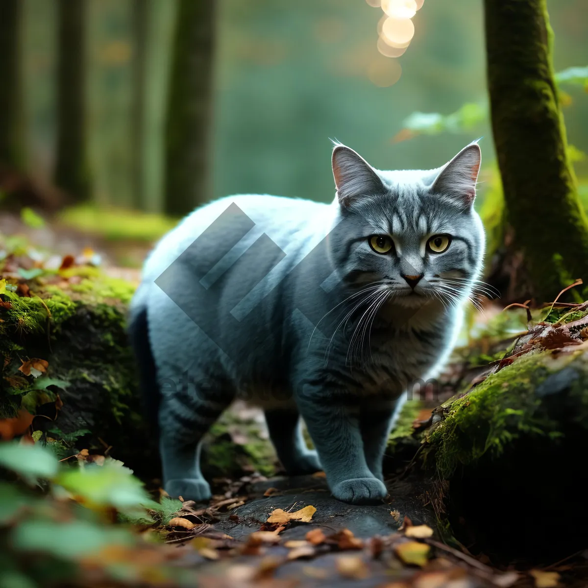 Picture of Fluffy Gray Tabby Kitten with Pretty Eyes.