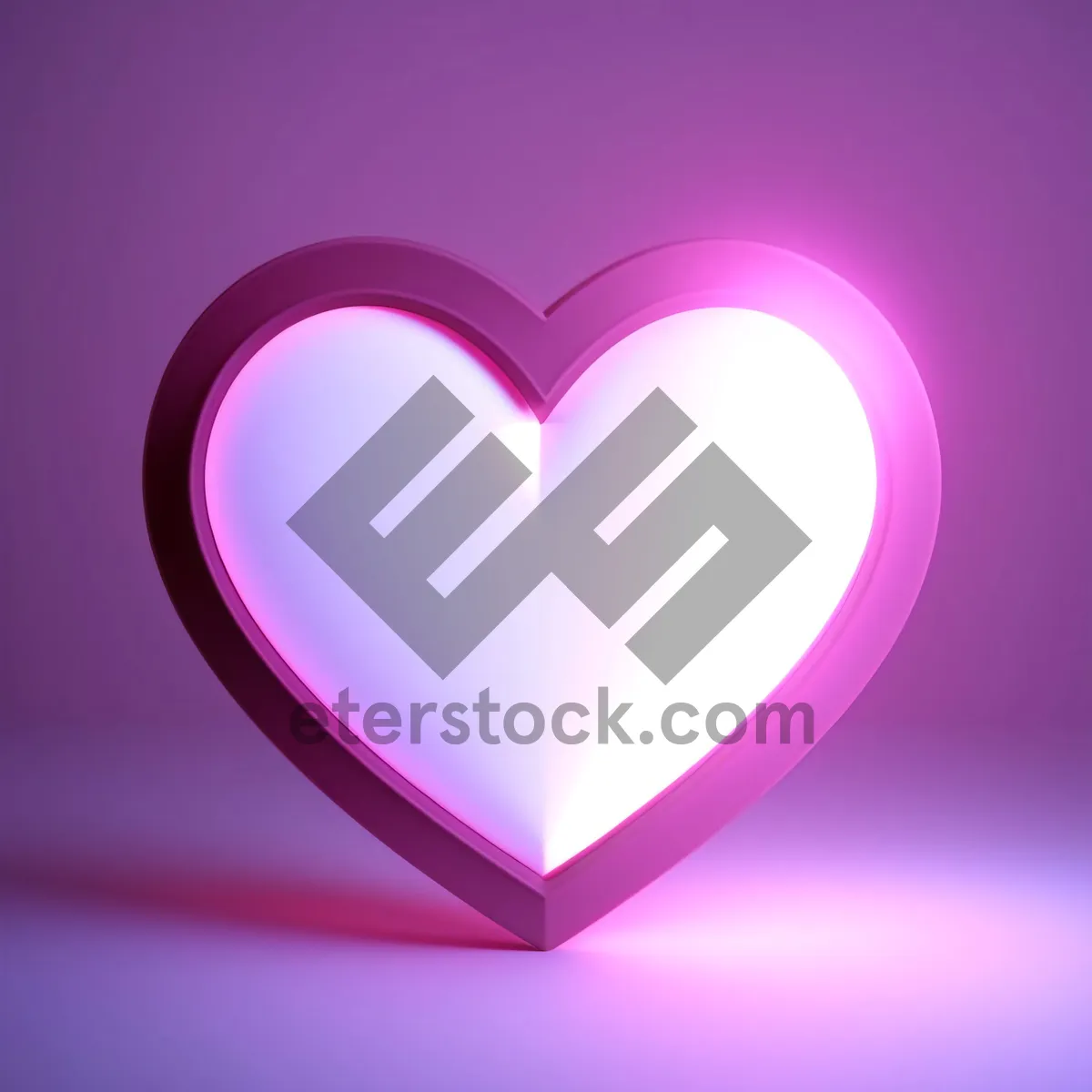 Picture of Shiny Glass Gem Design: Heart-shaped Art