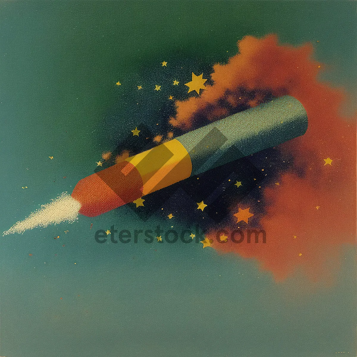 Picture of Vibrant Syringe Pencil: Colorful and Close-Up Writing Implement.