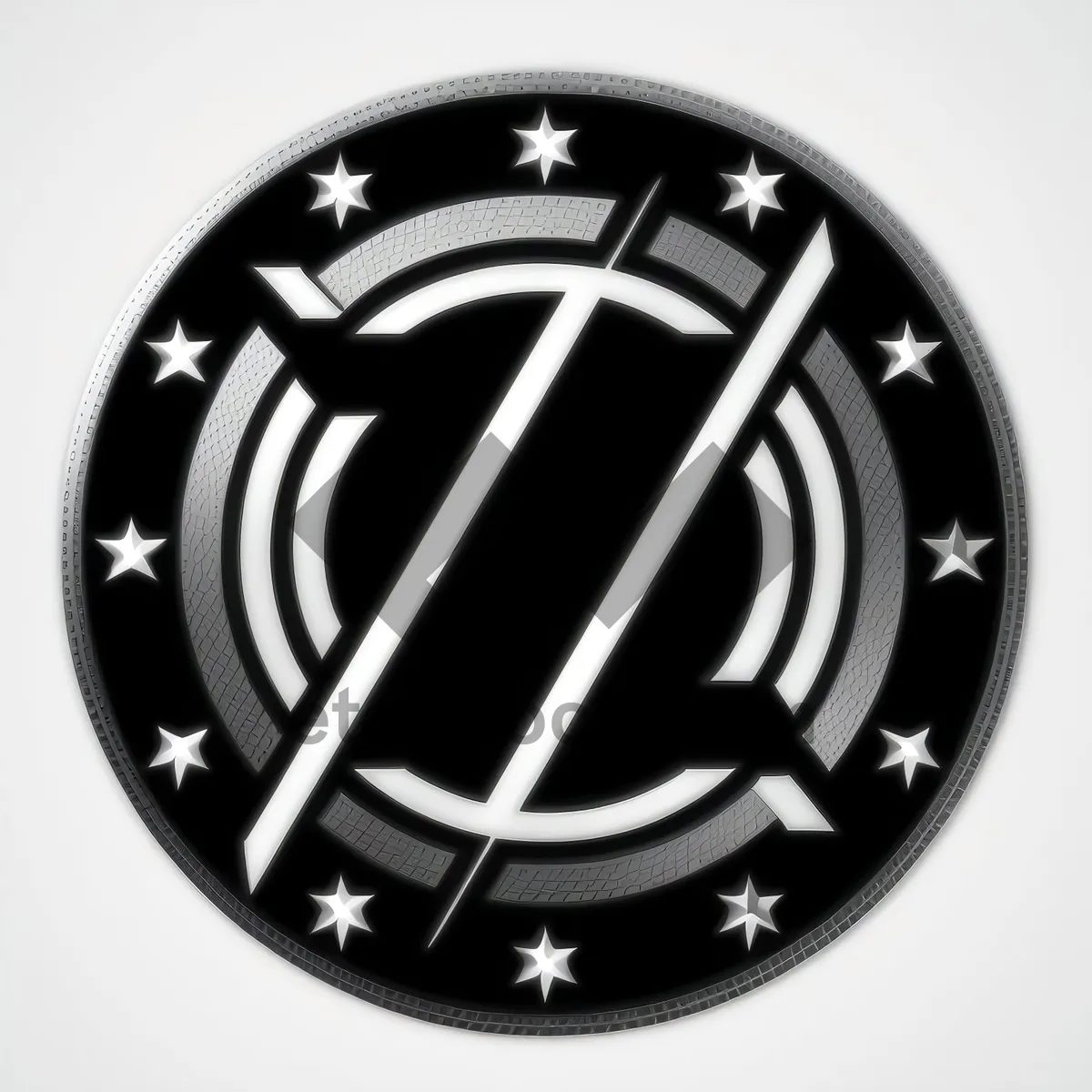 Picture of Shiny Metal Round Button Icon Design