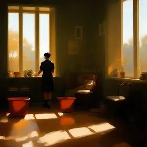 Businessman having meeting in modern office