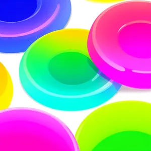 Shiny Glass Button Set: Round, Orange, and Bright
