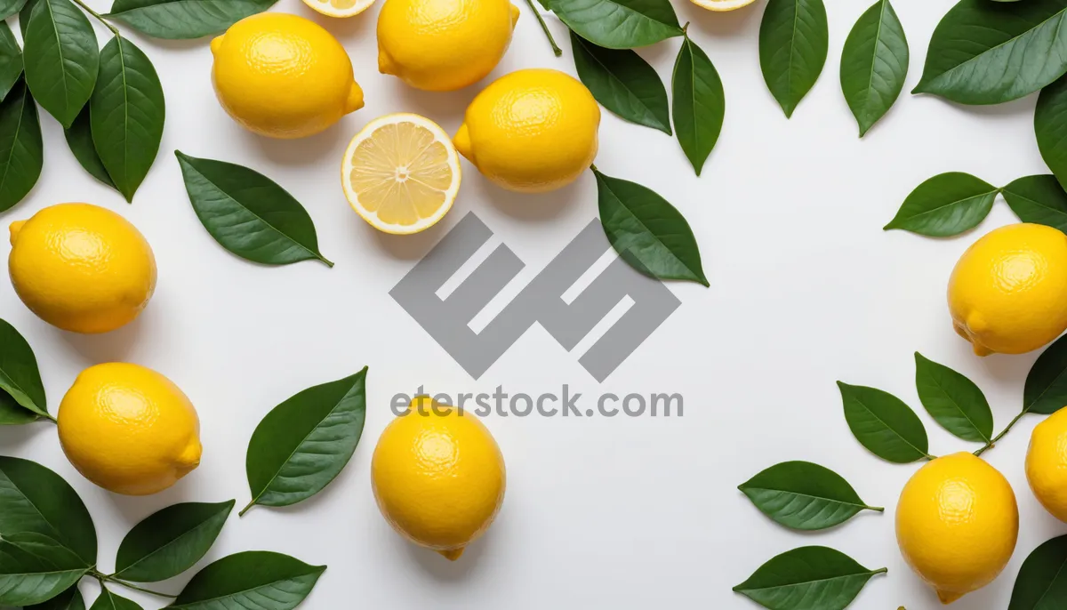 Picture of Fresh and Juicy Citrus Fruits - Orange and Lemon