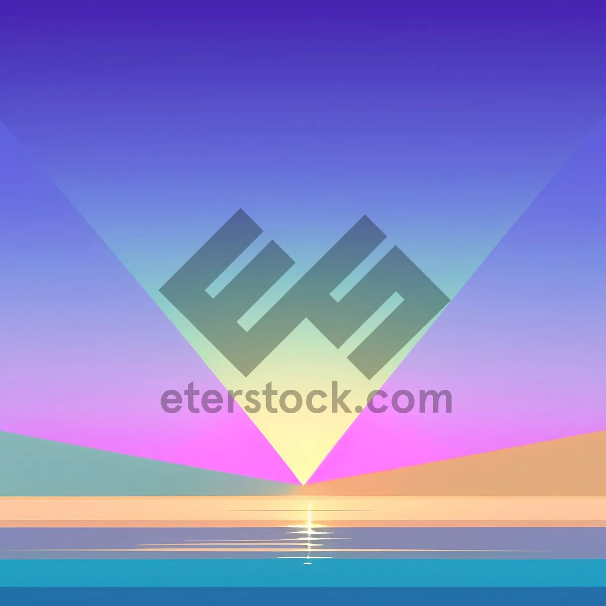 Picture of Colorful Geometric Lightning Energy Artwork