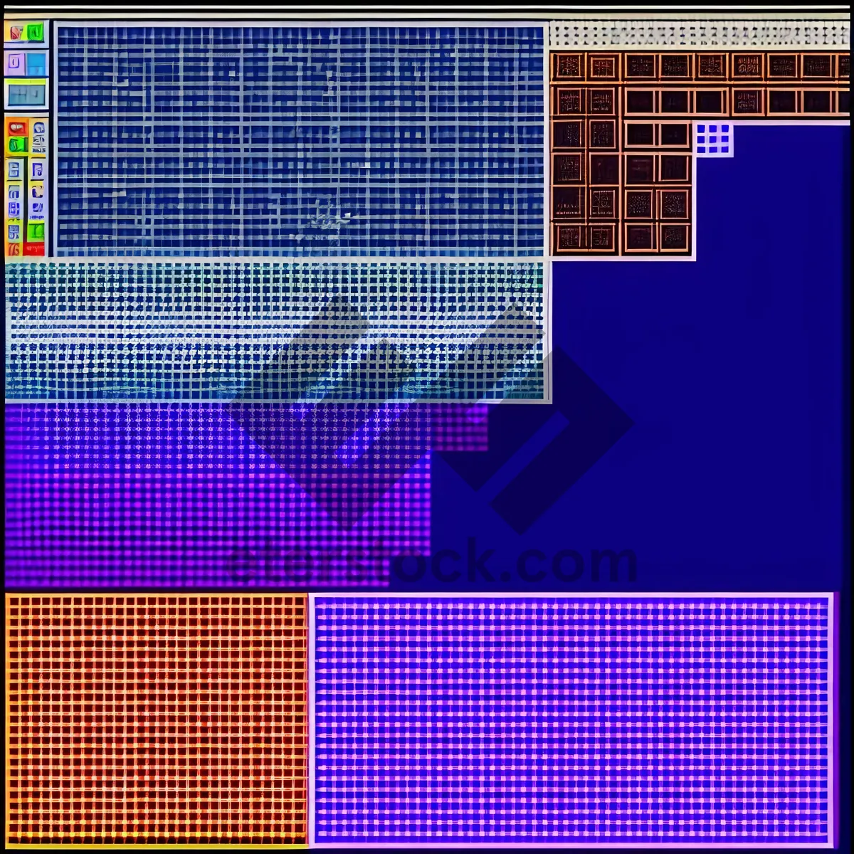 Picture of Pixelated Mosaic Texture: Modern Art Grid Design