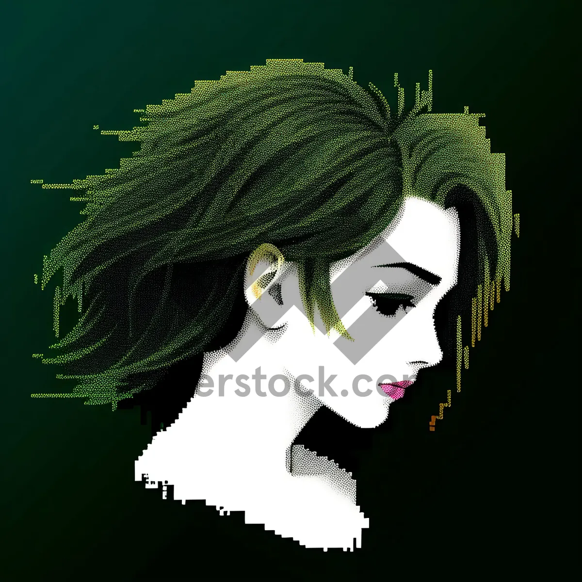 Picture of Sensual Fashion Lady with Attractive Hairstyle