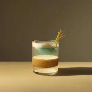 Frothy Eggnog in Glass Cup with Honey Foam