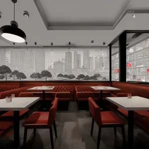 Modern Luxury Dining Room with Wooden Furniture and Chairs