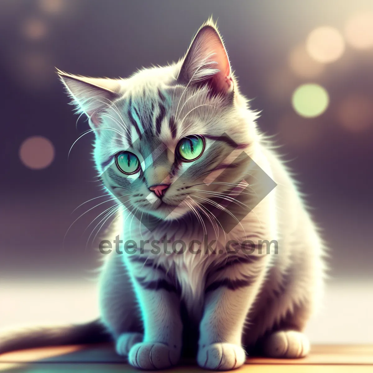 Picture of Curious Kitty with Adorable Whiskers