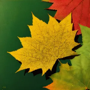 Vibrant Autumn Maple Leaves in Forest