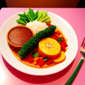 Fresh & Healthy Salad Plate with Strawberry Garnish