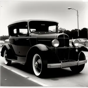 Luxurious Vintage Model T Car in Classic Chrome