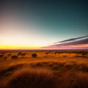 Dune Horizon at Sunset: Road to Rural Oasis