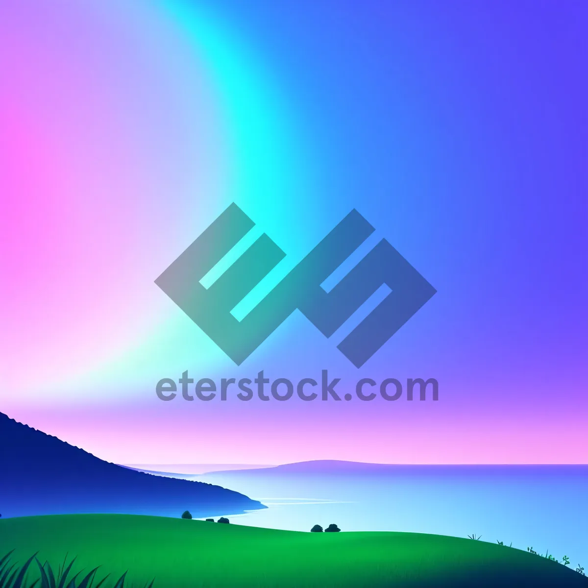 Picture of Colorful Summer Landscape with Vibrant Sunlight