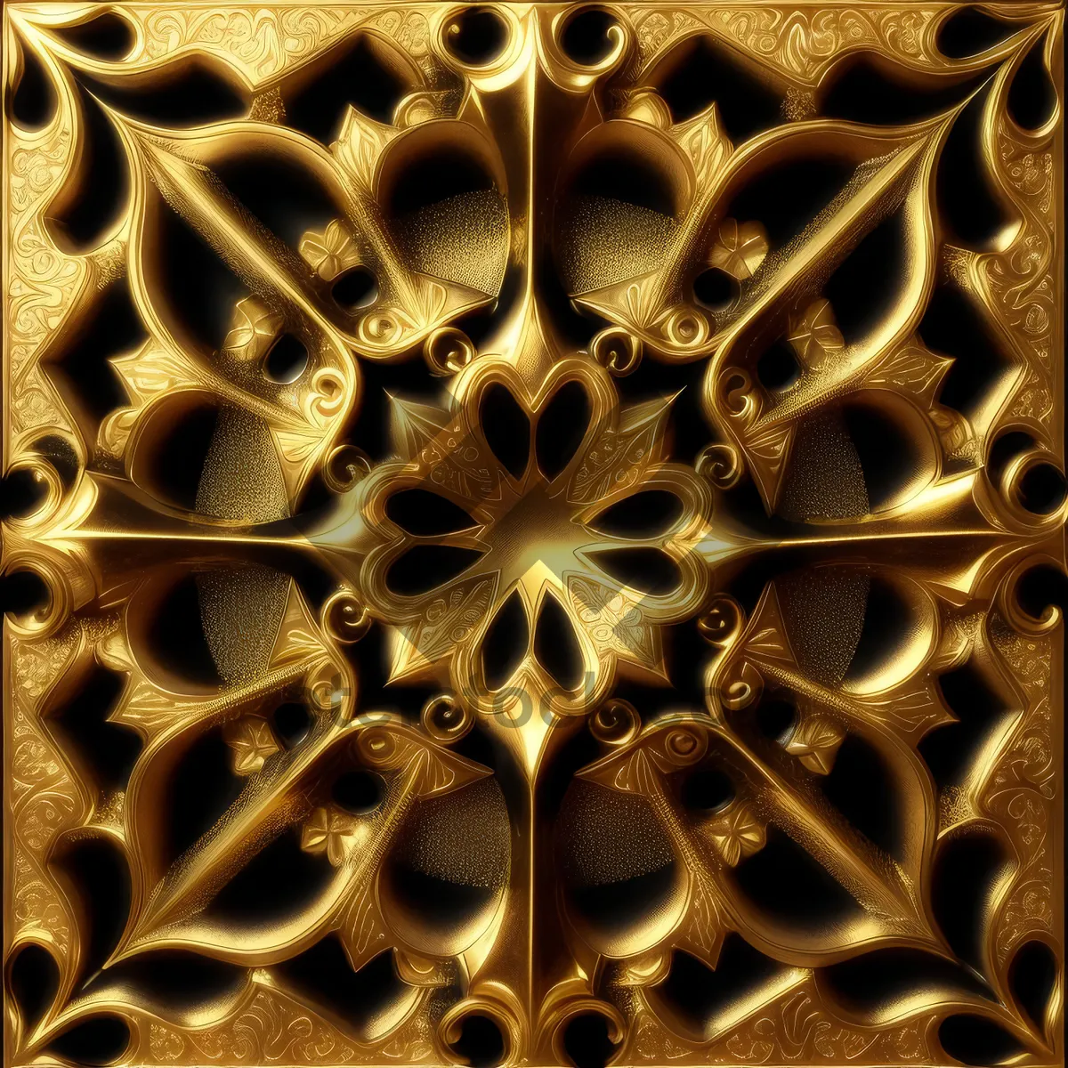 Picture of Metallic Honeycomb Texture Artwork with Framework Support