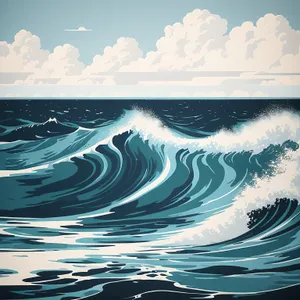 Fluid Blue: Dynamic Aquatic Wallpaper with Rippled Waves