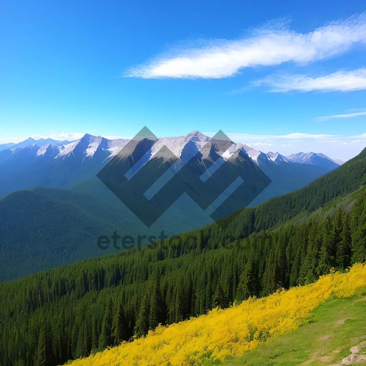 Picture of Serene Mountain Landscape amidst Lush Greenery"
(Suggested image name using the provided tags)