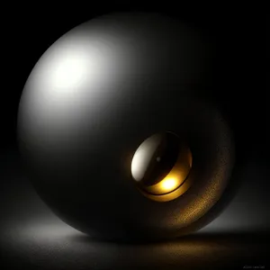 Shiny Glass Sphere Electric Lamp Icon