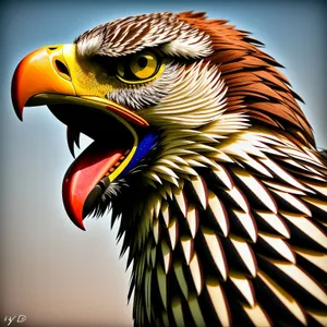 Regal Hunter: Majestic Bald Eagle Spreading Wings