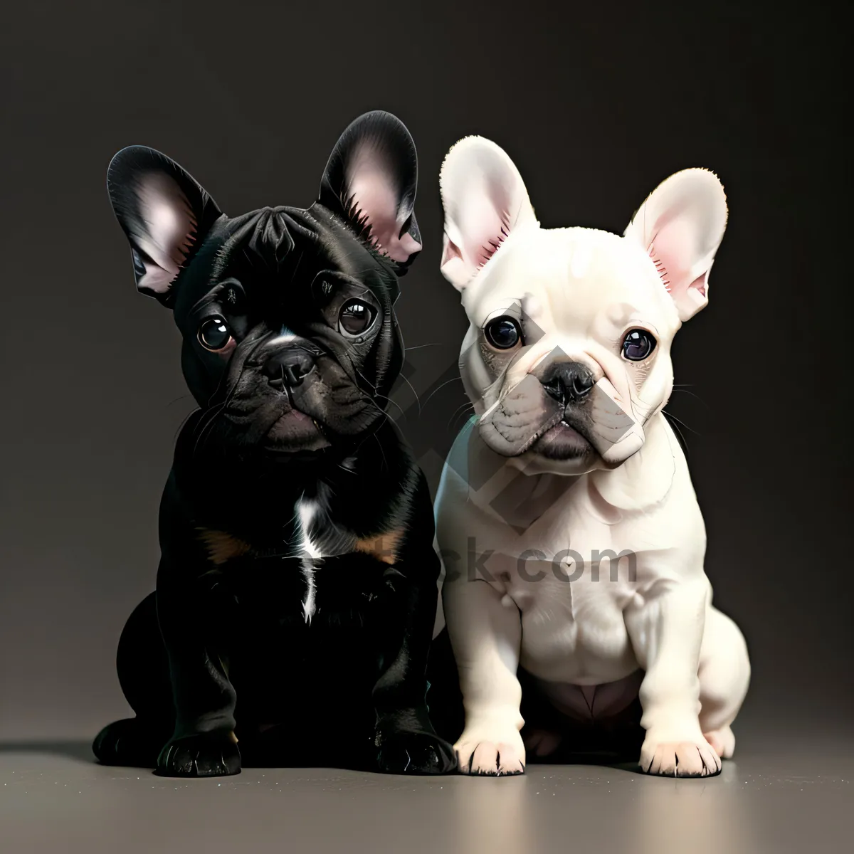 Picture of Studio portrait capturing the lovable essence of a Bulldog puppy, radiating adorableness