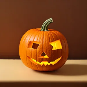 Glowing Halloween Jack-o'-Lantern Pumpkin Lamp