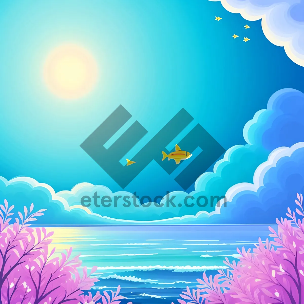 Picture of Winter Star Pattern Graphic Card Design