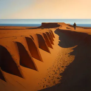 Sunset over Moroccan Orange Dunes