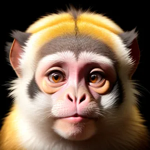 Playful Primate Pals - Monkey and Cat