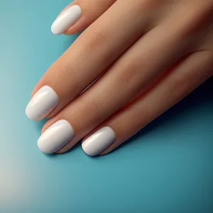 Healthy Hand with Manicured Fingernails: Skin and Nail Care