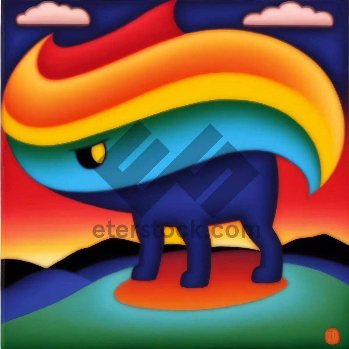 Picture of Colorful Cartoon Forum Icon – 3D Symbol Art