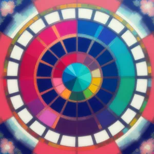 Vibrant Mosaic Circle: Modern Artistic Wallpaper