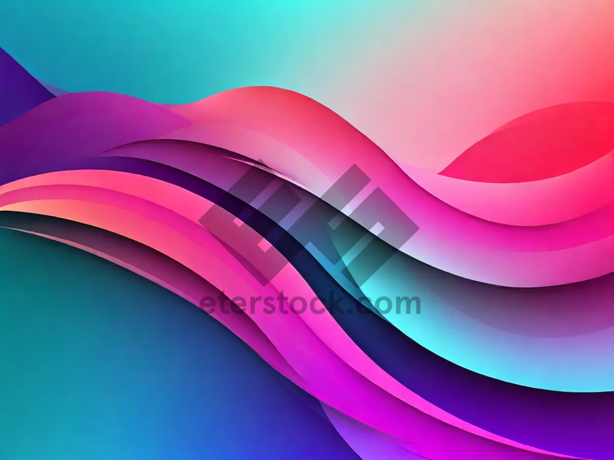 Picture of Abstract Futuristic Fractal Rainbow Artwork