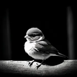 Cute Chickadee Perched on Branch