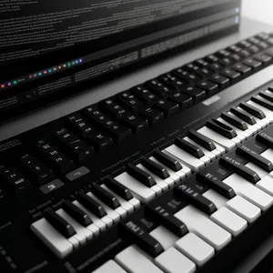 Black Electronic Keyboard for Office Communication and Music Production